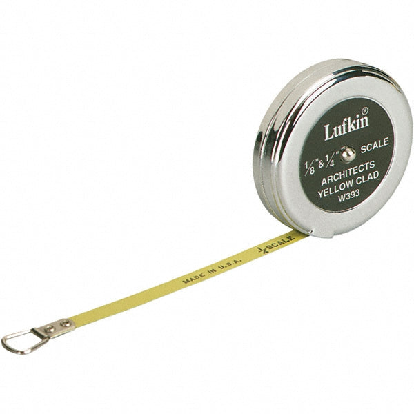 Lufkin W393 Tape Measure 5' Long, 1/4" Width, Yellow Blade