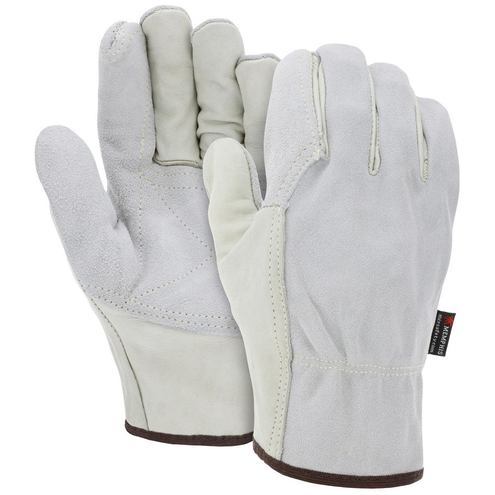 MCR Safety 32056DPM Size M Leather Work Gloves