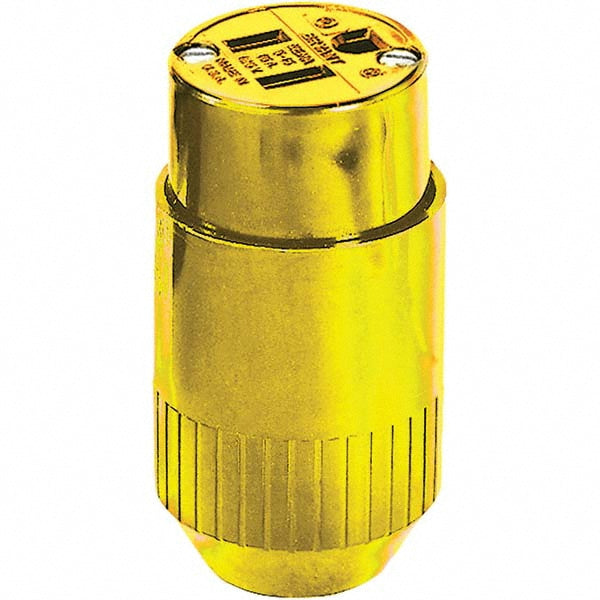 Bryant Electric 5269BY Straight Blade Connector Industrial, 5-15R, 125VAC, Yellow