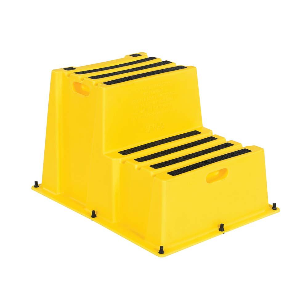 Vestil SPN-2-YL Step Stool 20-1/2" OAH, 25" OAW, Polyethylene, Yellow