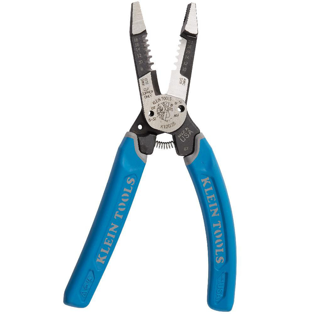 Klein Tools K12035 Wire Stripper 18 AWG Solid & 20 AWG Stranded, 8 AWG Solid & 10 AWG Stranded Max Capacity