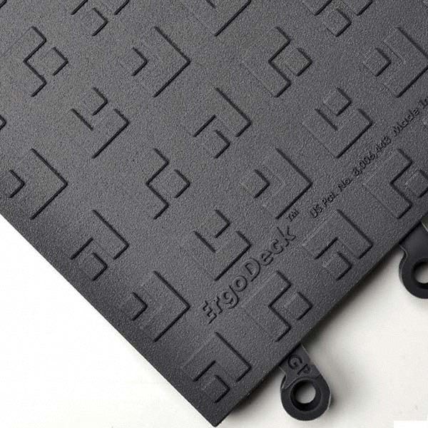 Wearwell 566.78x18x18BK-CS10 Anti-Fatigue Modular Anti-Fatigue Mat Dry & Wet Environment, 18" Long, 18" Wide, 7/8" Thick, Black