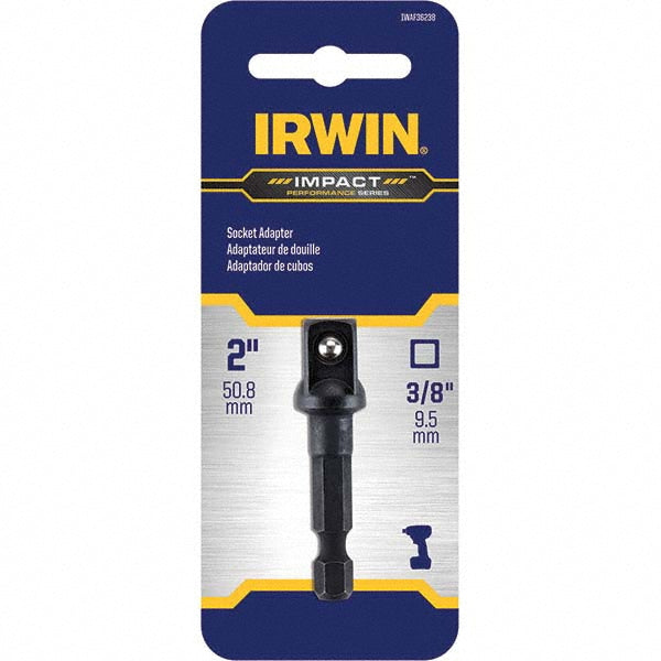 Irwin IWAF36238 Power Screwdriver Bit Impact Socket Adapter Bit, 3/8" Hex