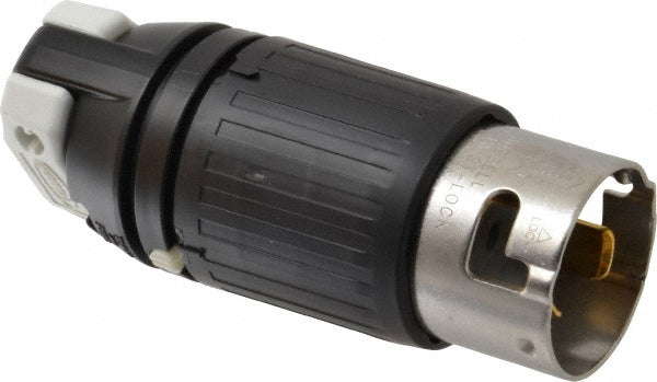 Hubbell Wiring Device-Kellems CS8265C Locking Inlet Plug, Industrial, Non-NEMA, 250V, Black & White