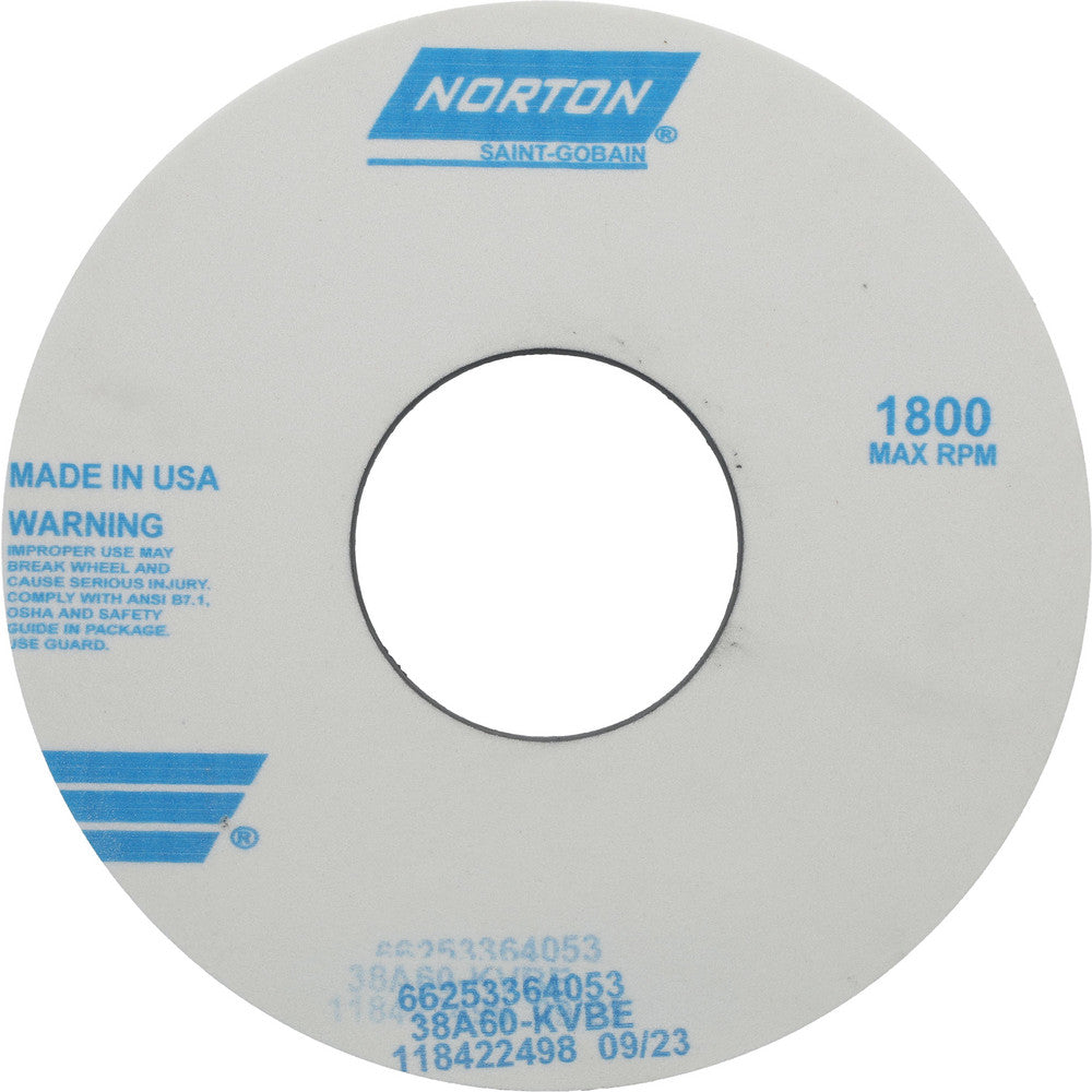 Norton 66253364053 Surface Grinding Wheel 14" Dia, 1" Thick, 5" Hole, 60 Grit, K Hardness