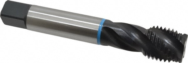 Emuge CU503200.5020 Spiral Flute Tap 1-1/4-7 UNC, 4 Flutes, Modified Bottoming, 2B Class of Fit, Cobalt, Oxide Coated