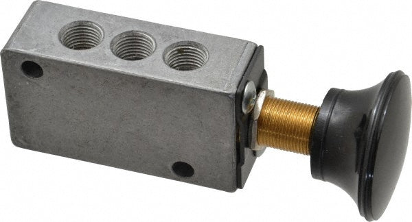 Mead LTV-140 Mechanically Operated Valve 4-Way Control, Palm Actuator, 1/8" Inlet, 2 Position