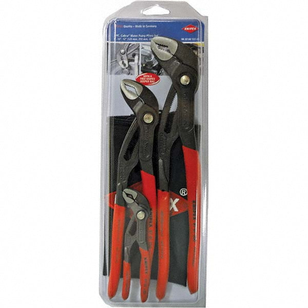 Knipex 9K 00 80 122 US Plier Set 3 Pc, Tongue & Groove Pliers