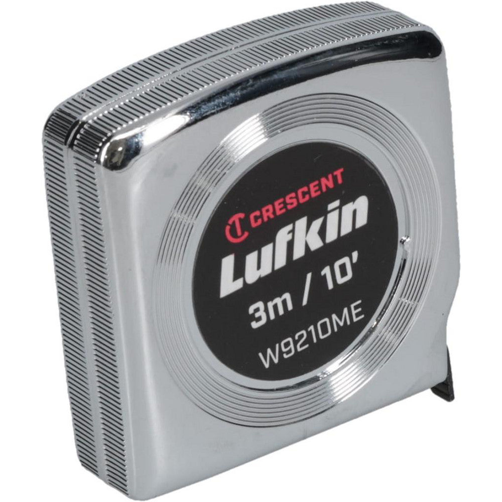 Lufkin W9210ME Tape Measure 10' Long/3 Meters, 1/2" Width, Yellow Blade