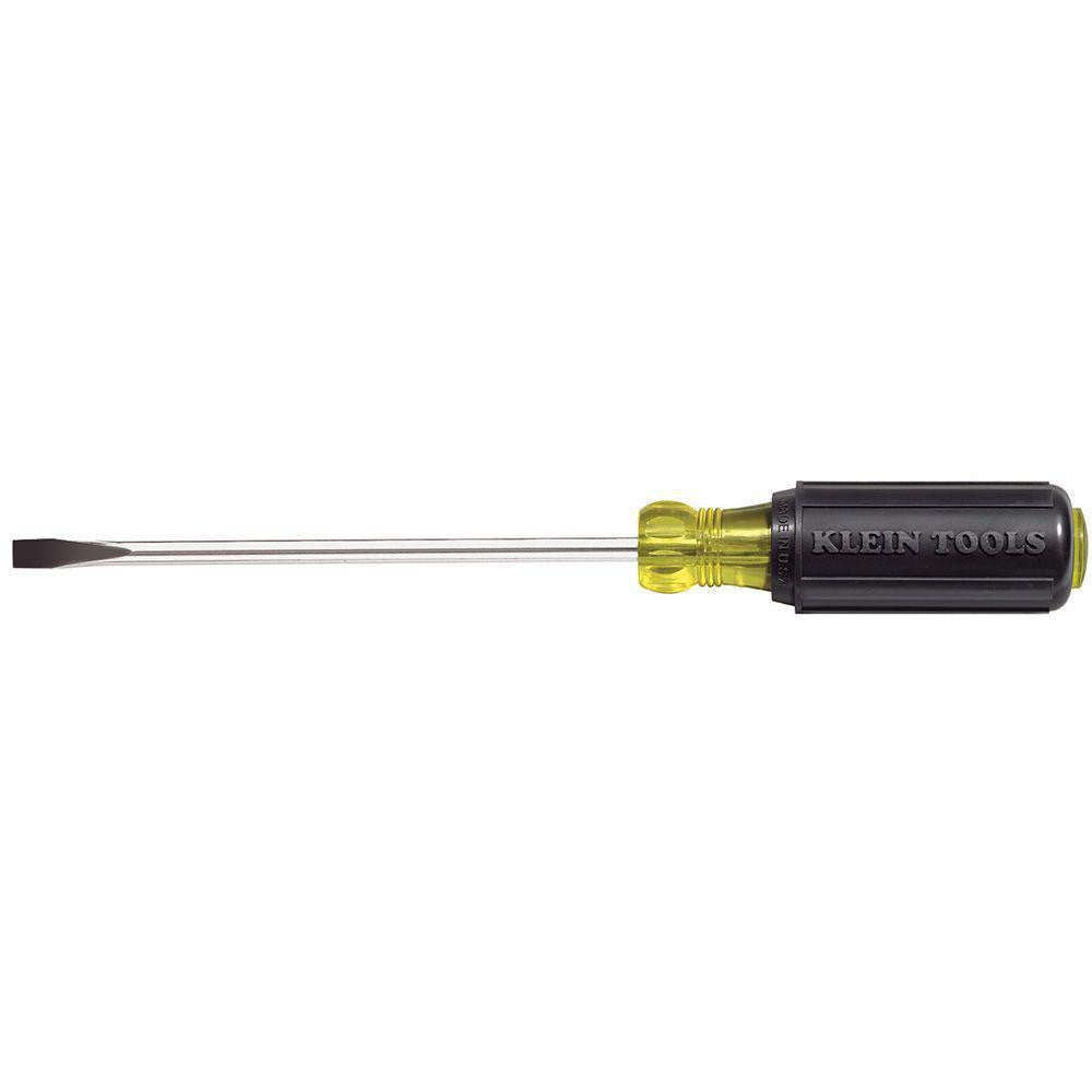 Klein Tools 605-6 Slotted Screwdriver 1/4" Width, 10-11/32" OAL, 6" Blade Length