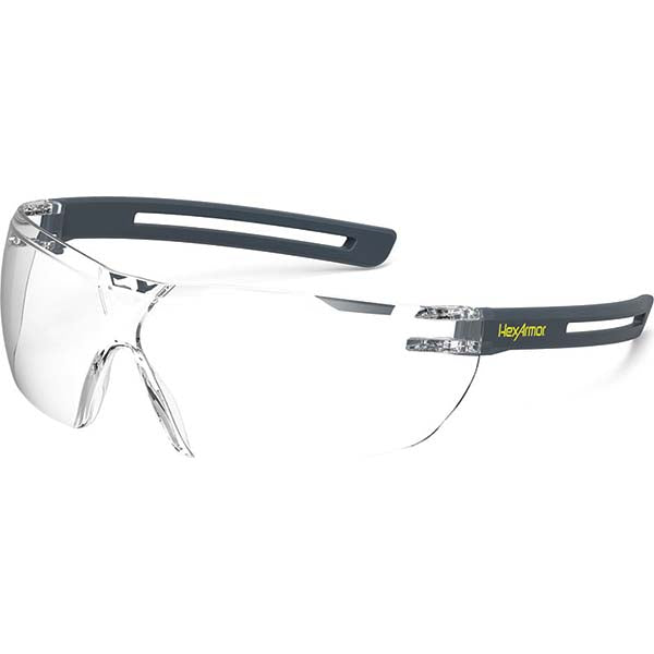 HexArmor 11-22001-02 Safety Glass Anti-Fog & Scratch-Resistant, Polycarbonate, Clear Lenses, Frameless, UV Protection