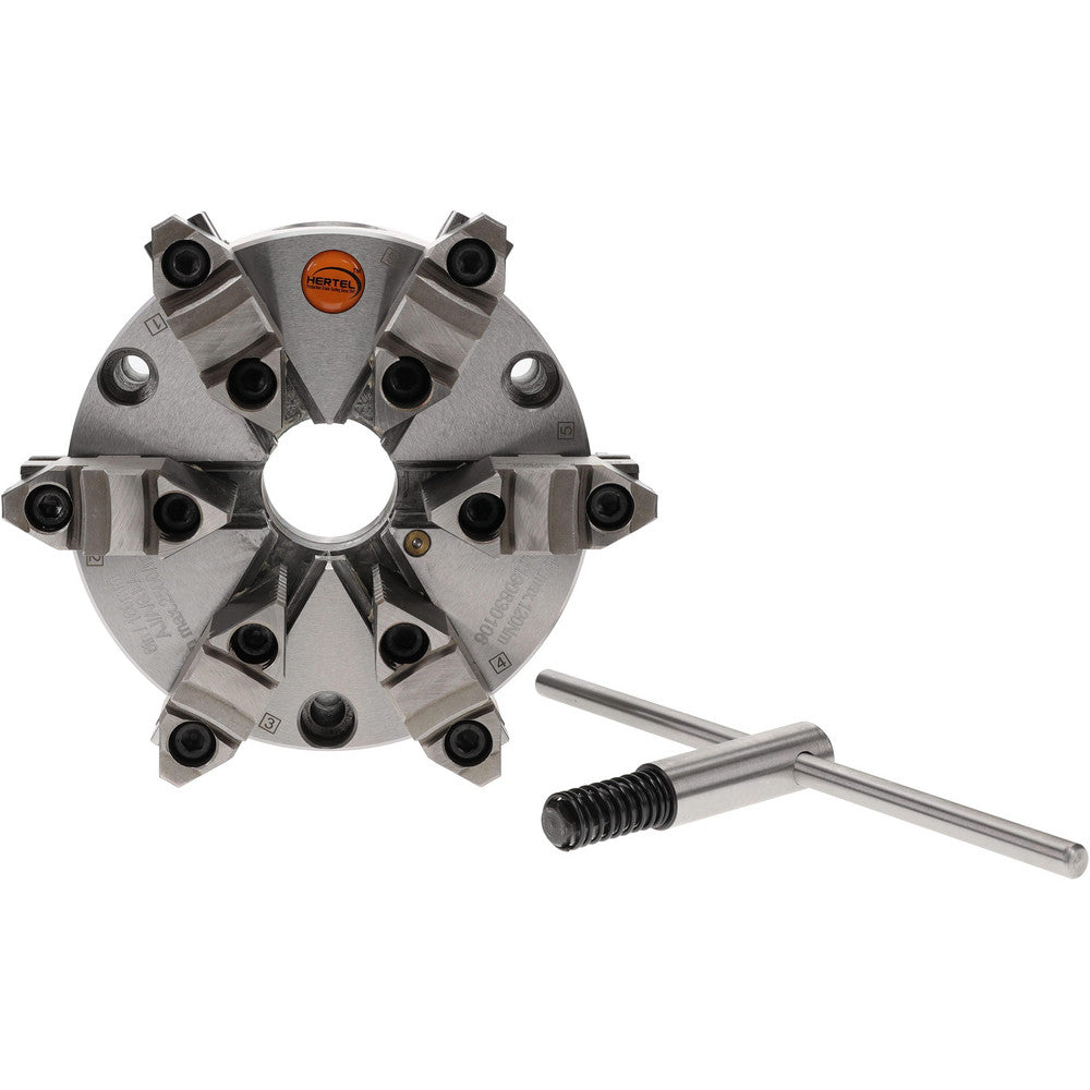 Hertel 1-103-0600 Self-Centering Manual Lathe Chuck 6-Jaw, 6" Dia