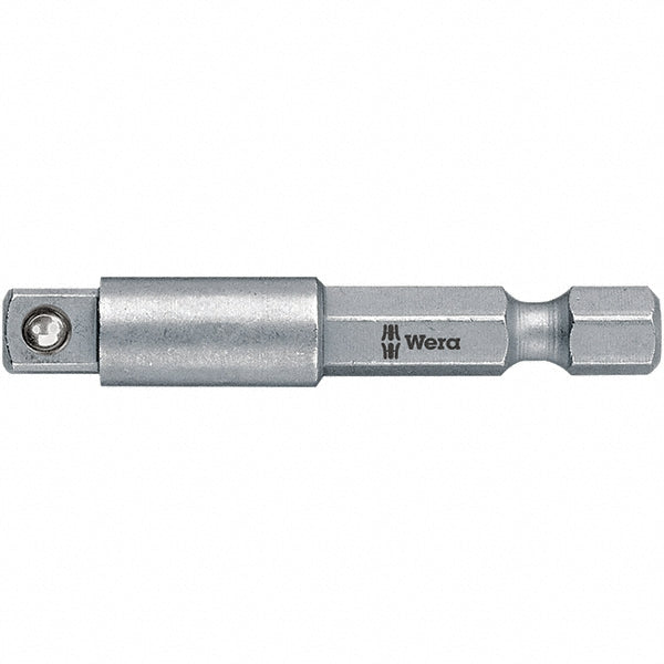 Wera 05311517001 Socket Adapter Square-Drive to Hex Bit, 1/4" Hex Male, 1/4" Square Female