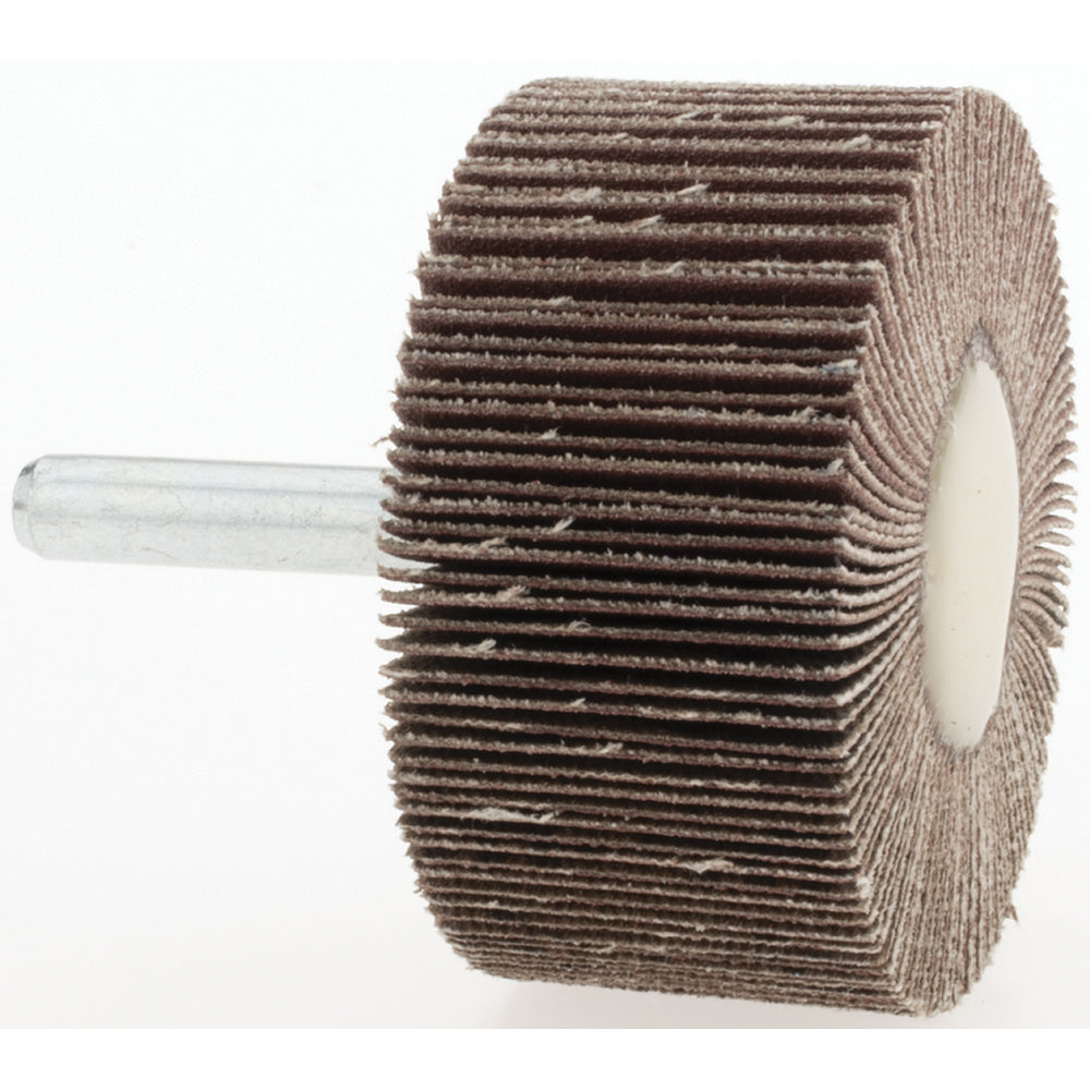 Merit Abrasives 08834137373 Mounted Flap Wheel 2" Dia, 1" Face Width, 180 Grit, Ceramic Alumina
