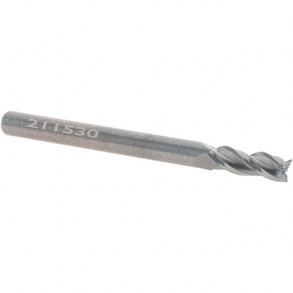 Data Flute Cnc 32300-00-D Square End Mill 1/8" Dia, 3/8" LOC, 3 Flute, Solid Carbide