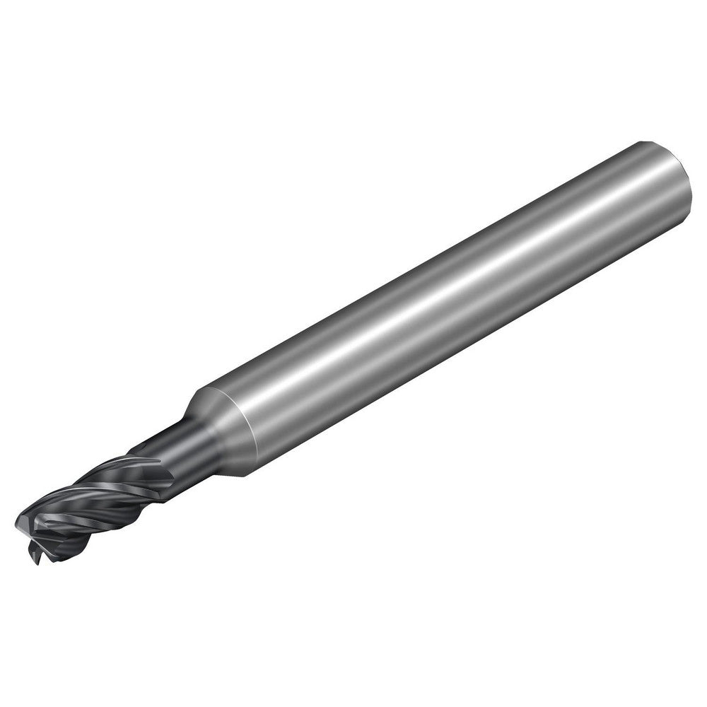 Sandvik Coromant 8213482 Corner Radius End Mill 4.00 mm Dia, 8.00 mm LOC, 0.50 mm Radius, 4 Flute, Solid Carbide