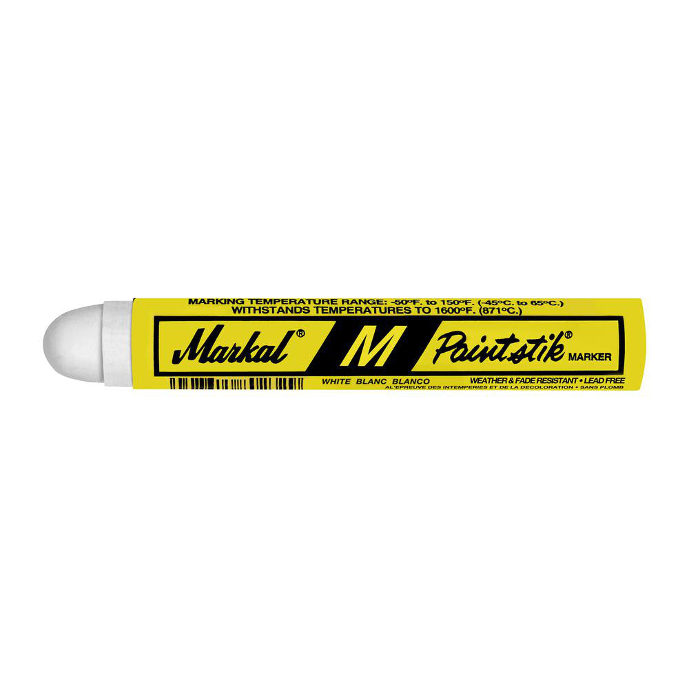 Markal 81920 Solid Paint Marker White, Oil Base, Round Tip