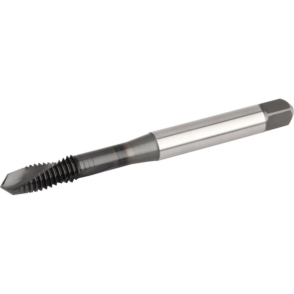 Widia 5690911 Spiral Flute Tap 1/4-20 UNC, 2 Flutes, Plug, 3B Class of Fit, High Speed Steel, TiN/CrC/C Coated
