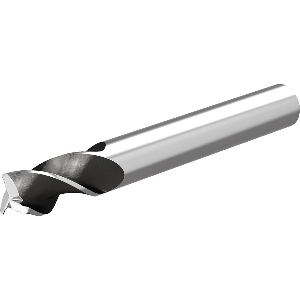 Widia 6853356 Corner Radius End Mill 3/8" Dia, 1" LOC, 0.0300" Radius, 3 Flute, Solid Carbide