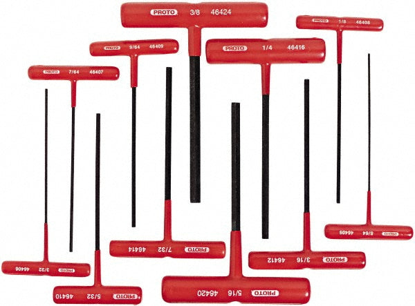 Proto J4968 11 Piece T-Handle Hex Key Set