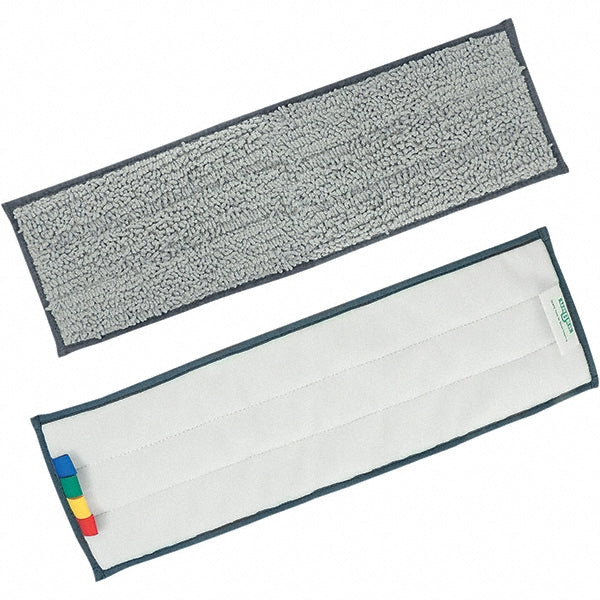 Unger EF40M Wet Mop Pad Hook & Loop, Medium, Gray Mop, Microfiber