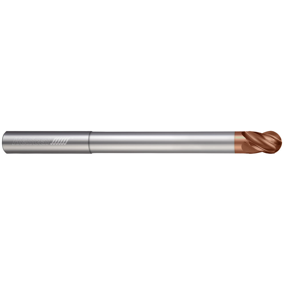 Helical Solutions 86895 Ball End Mill 1/2" Dia, 5/8" LOC, 4 Flute, Solid Carbide