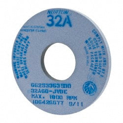 Norton 66253363930 Surface Grinding Wheel 14" Dia, 1" Thick, 5" Hole, 60 Grit, J Hardness