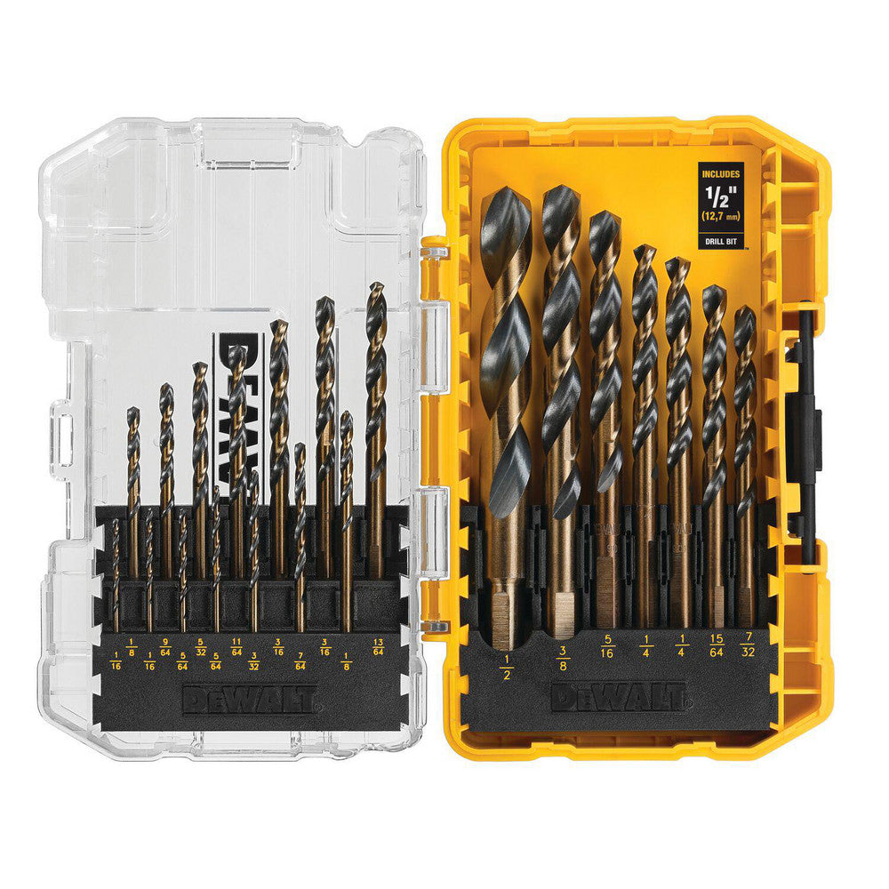 DeWALT DWA1181 Drill Bit Set Hex Shank Drill Bits, 21 Pc, High-Speed Steel