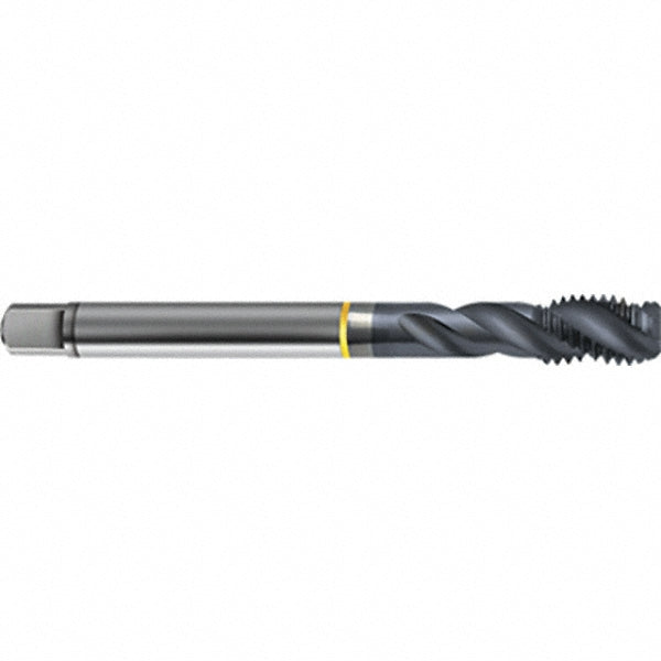 Guhring 9048815222250 Spiral Flute Tap UNC, 4 Flute, Modified Bottoming, 2B/3B Class of Fit, High-Speed Steel, Ignator Finish