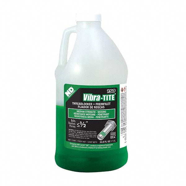 Vibra-Tite 15000 Threadlocker Green, Liquid, 1 L, Bottle