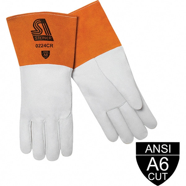 Steiner 0224CR-X Welding Gloves Size X-Large, Goatskin Leather, TIG Welding Application