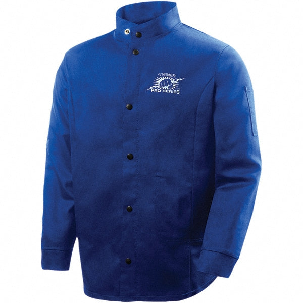Steiner 1150-4X Welding & Flame Resistant/Retardant Jacket Size 4X-Large, Cotton, Snaps Closure