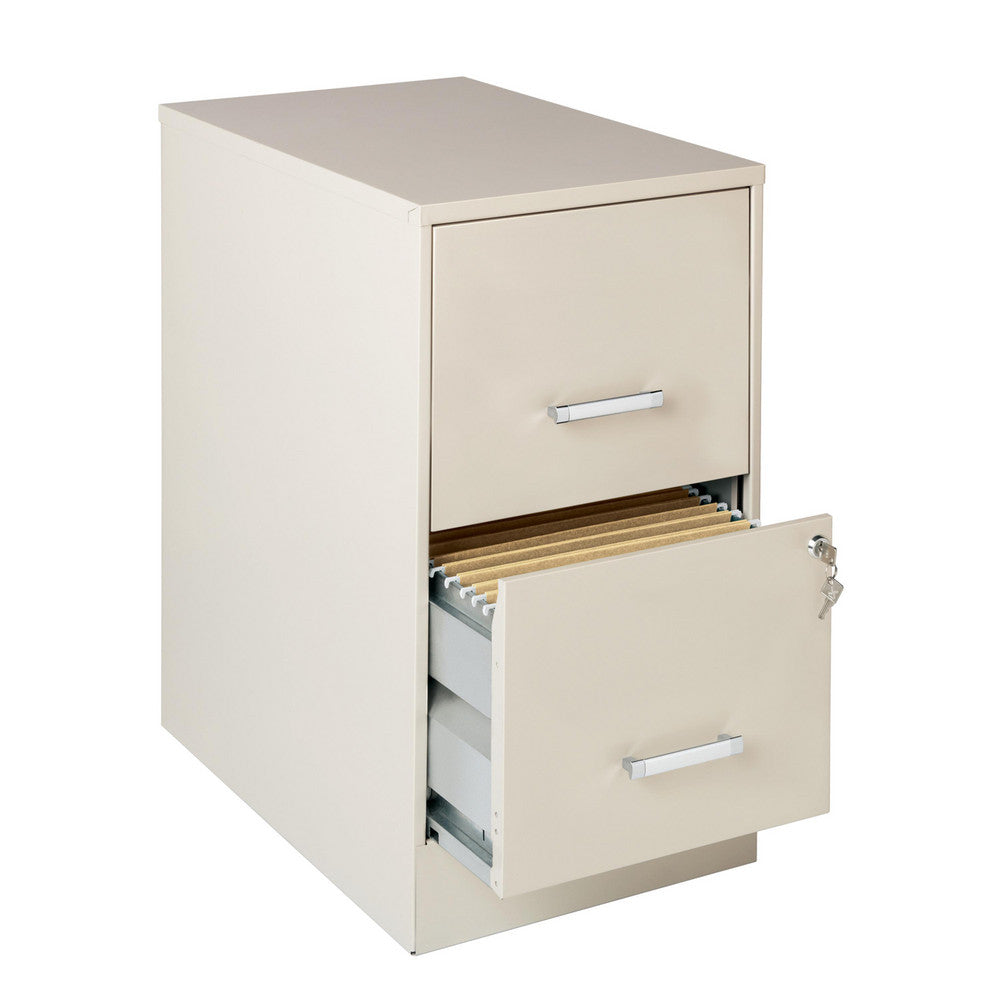 Space Solutions 16870 Mobile 2 Drawers, Steel, Stone