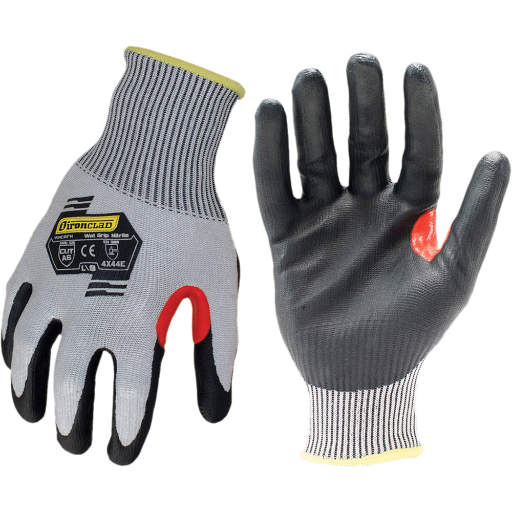 ironCLAD KKC6FN-06-XXL Cut-Resistant Gloves Size 2X-Large, ANSI Cut A6, ANSI Puncture 5, Foam Nitrile, Series KKC6FN