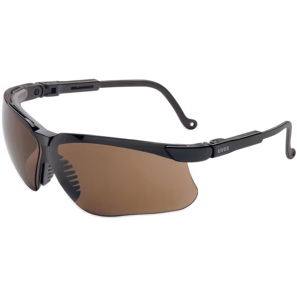 Uvex S3210HS Safety Glass Anti-Fog & Scratch-Resistant & Hydrophobic, Polycarbonate, Vermilion Lenses, Semi-Frameless