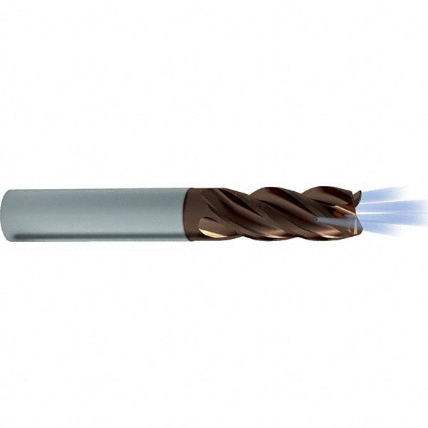 Guhring 9068750095200 Corner Chamfer End Mill 3/8" Dia, 7/8" LOC, 4 Flute, 0.0040" Chamfer Width, Solid Carbide