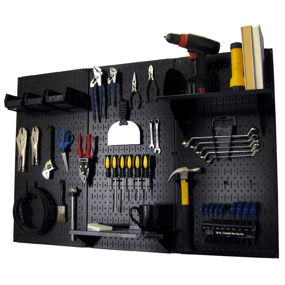 Wall Control 35IWRK-400-BB Pegboard Kit 48 x 32", Metal
