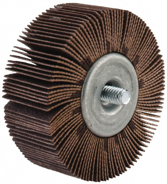 Merit Abrasives 08834134024 Mounted Flap Wheel 1" Face Width, 120 Grit, Aluminum Oxide