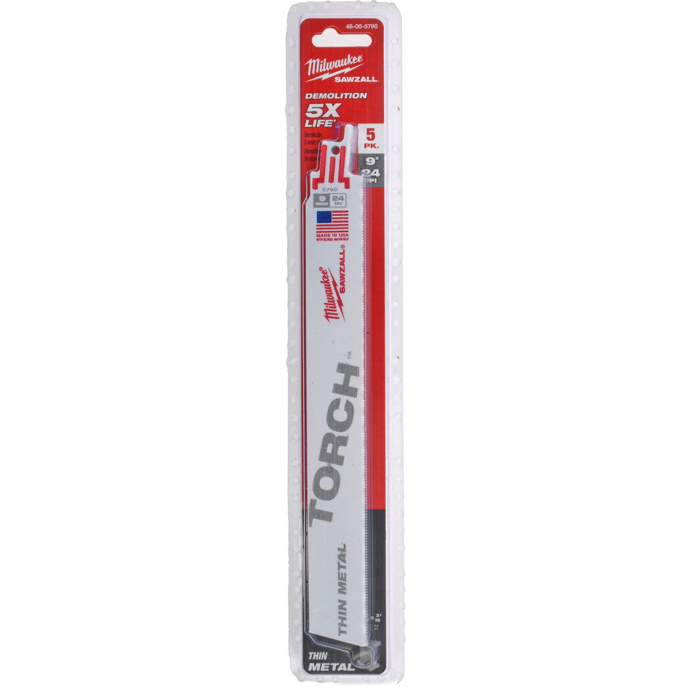 Milwaukee Tool 48-00-5790 Reciprocating Saw Blade 9" Long, Bi-Metal