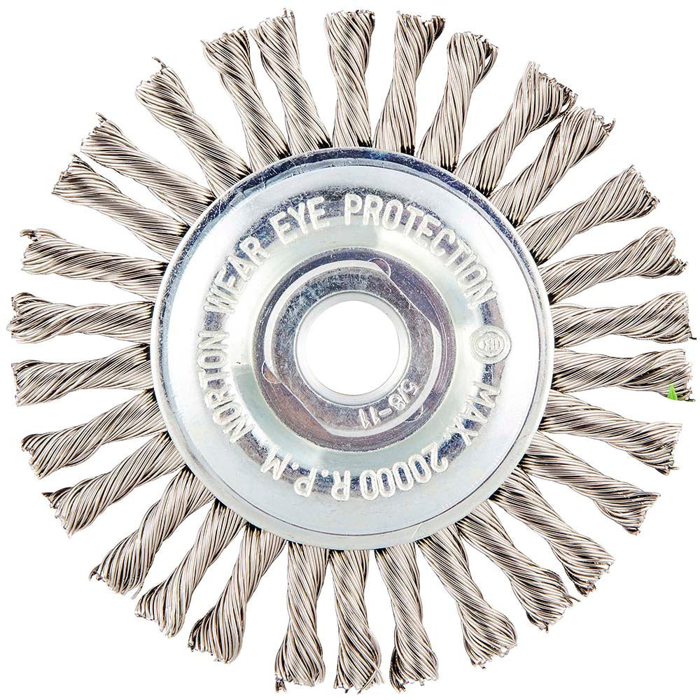 Norton 66252839022 Wheel Brush 4" Wheel Dia, Stringer Bead