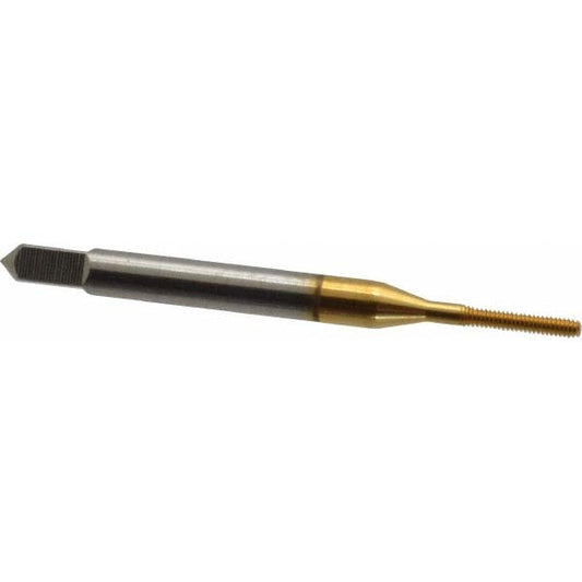 Balax 10002-01T Thread Forming Tap #0-80 UNF, 2B & 3B Class of Fit, Bottoming Chamfer, High-Speed Steel, Titanium Nitride Finish