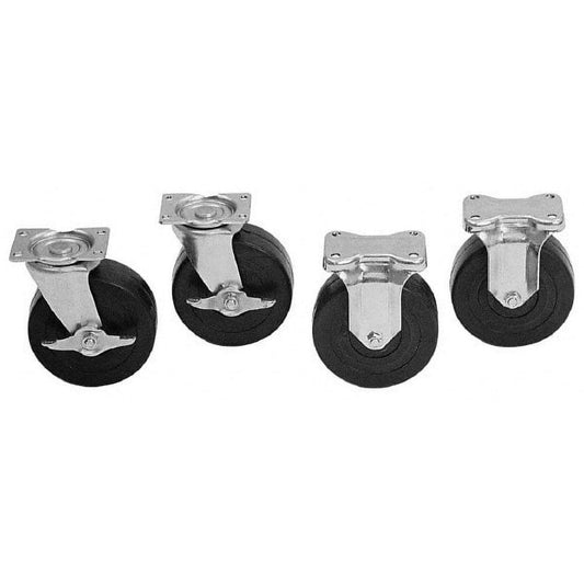 Kennedy 80837 Tool Case Caster Set 2" Wide, 6" High, Steel & Rubber