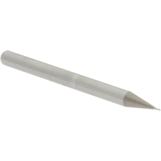 Accupro 00037622 Square End Mill 1/64'' Dia, 1/32'' LOC, 1/8'' Shank Dia, 1-1/2'' OAL, 3 Flutes, Solid Carbide