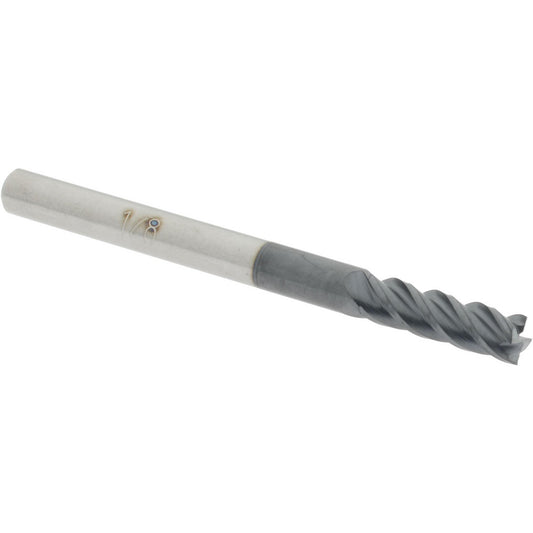 Accupro 00037689 Square End Mill 1/8'' Dia, 3/8'' LOC, 1/8'' Shank Dia, 1-1/2'' OAL, 4 Flutes, Solid Carbide