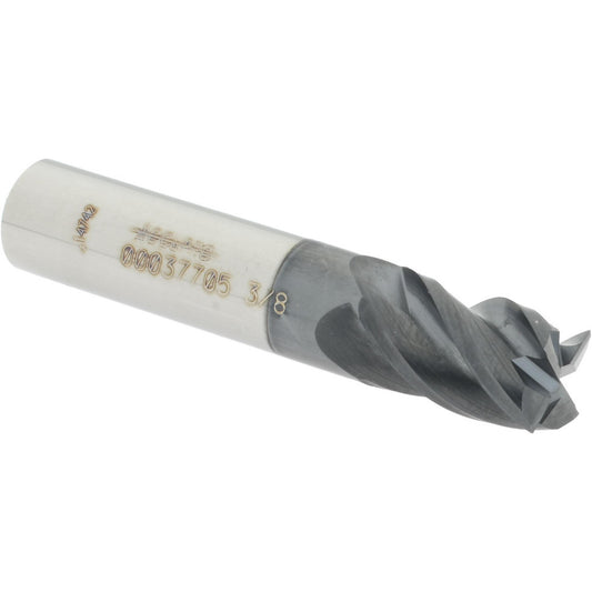 Accupro 00037705 Square End Mill 3/8'' Dia, 9/16'' LOC, 3/8'' Shank Dia, 2'' OAL, 4 Flutes, Solid Carbide