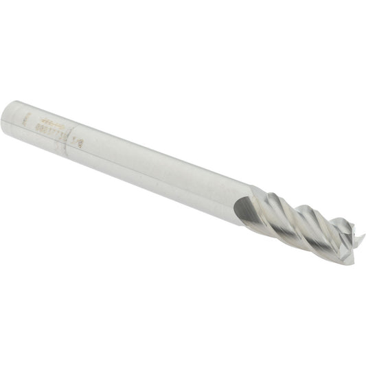Accupro 00037739 Square End Mill 3/8'' Dia, 7/8'' LOC, 3/8'' Shank Dia, 4'' OAL, 4 Flutes, Solid Carbide