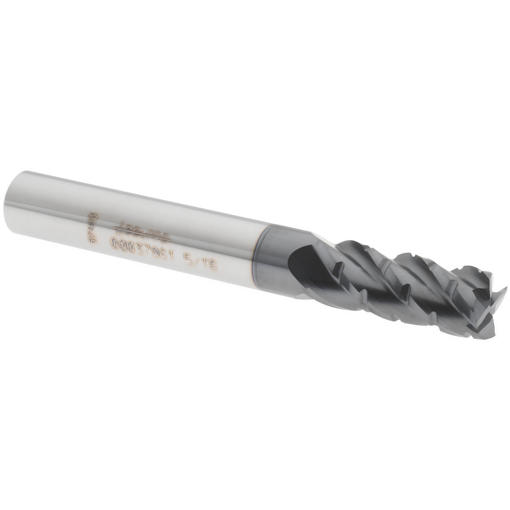 Accupro 00037861 Roughing & Finishing End Mill 5/16" Dia, 4 Flutes, Square End, Chipbreaker, Solid Carbide
