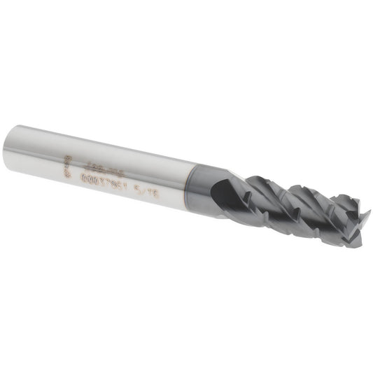 Accupro 00037861 Roughing & Finishing End Mill 5/16" Dia, 4 Flutes, Square End, Chipbreaker, Solid Carbide