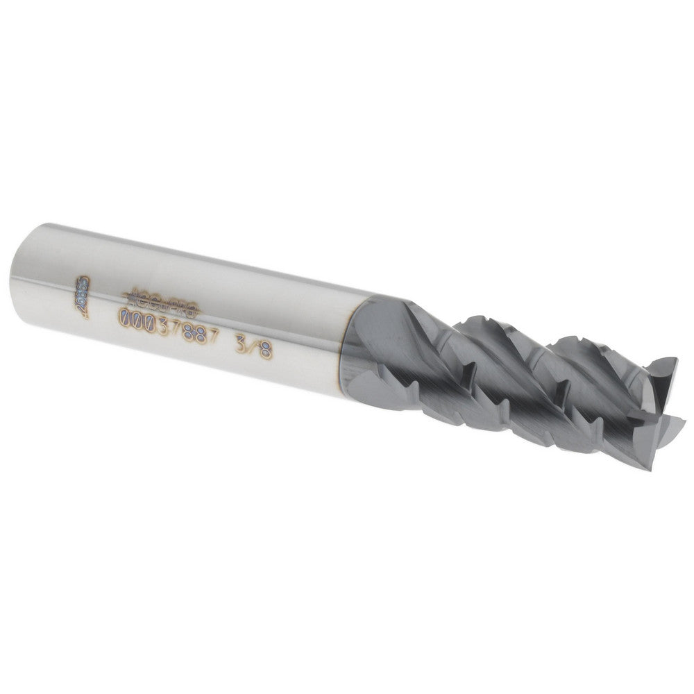 Accupro 00037887 Roughing & Finishing End Mill 3/8" Dia, 4 Flutes, Square End, Chipbreaker, Solid Carbide