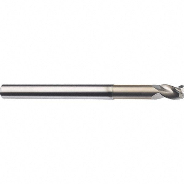 Kyocera SGS Precision Tools 35675 Corner Radius End Mill 3/8" Dia, 1/2" LOC, 0.01" Radius, 3 Flutes, Solid Carbide